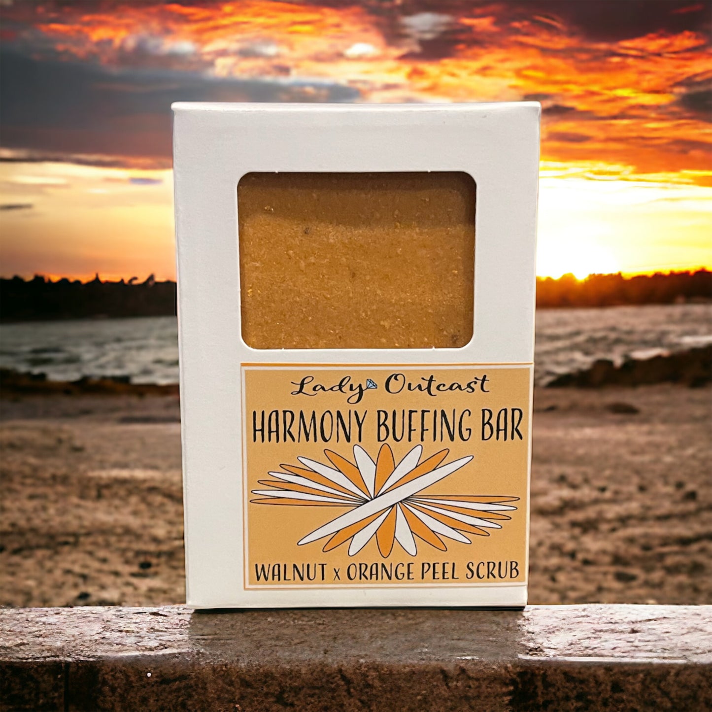 Harmony Buffing Bar (Walnut x Orange Peele Scrub)