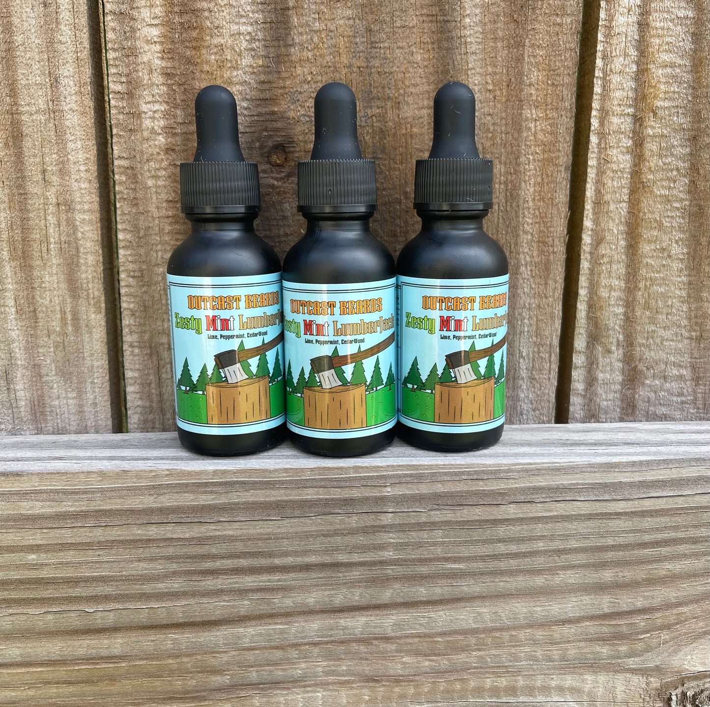 Zesty Mint  Lumberjack Beard Oil Samples